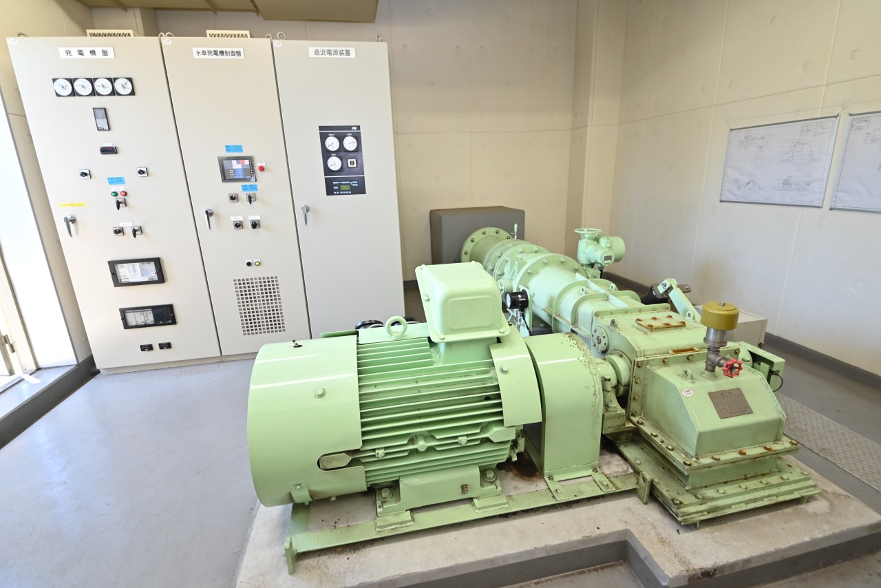 宮浦浄水場 マイクロ水力発電施設